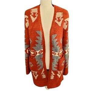 Warm‎ & Cozy By Poof Aztec Southwestern Cardigan Size Small